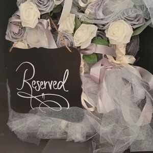 Elegant Gray and White Floral Arrangement